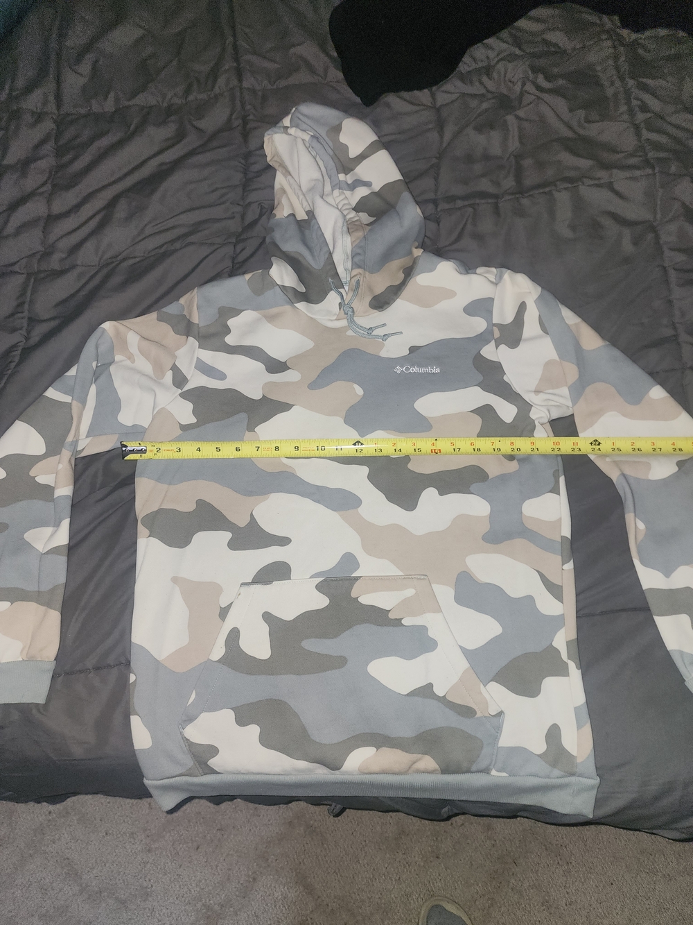 Columbia Hooded Camo Pullover - Gray, Tan, Cream